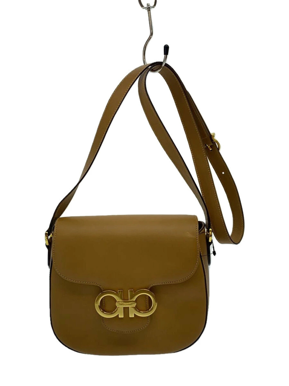 Salvatore Ferragamo Shoulder Bag Leather Camel Brown